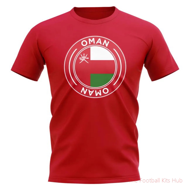 Oman Football Badge T-Shirt (Red)