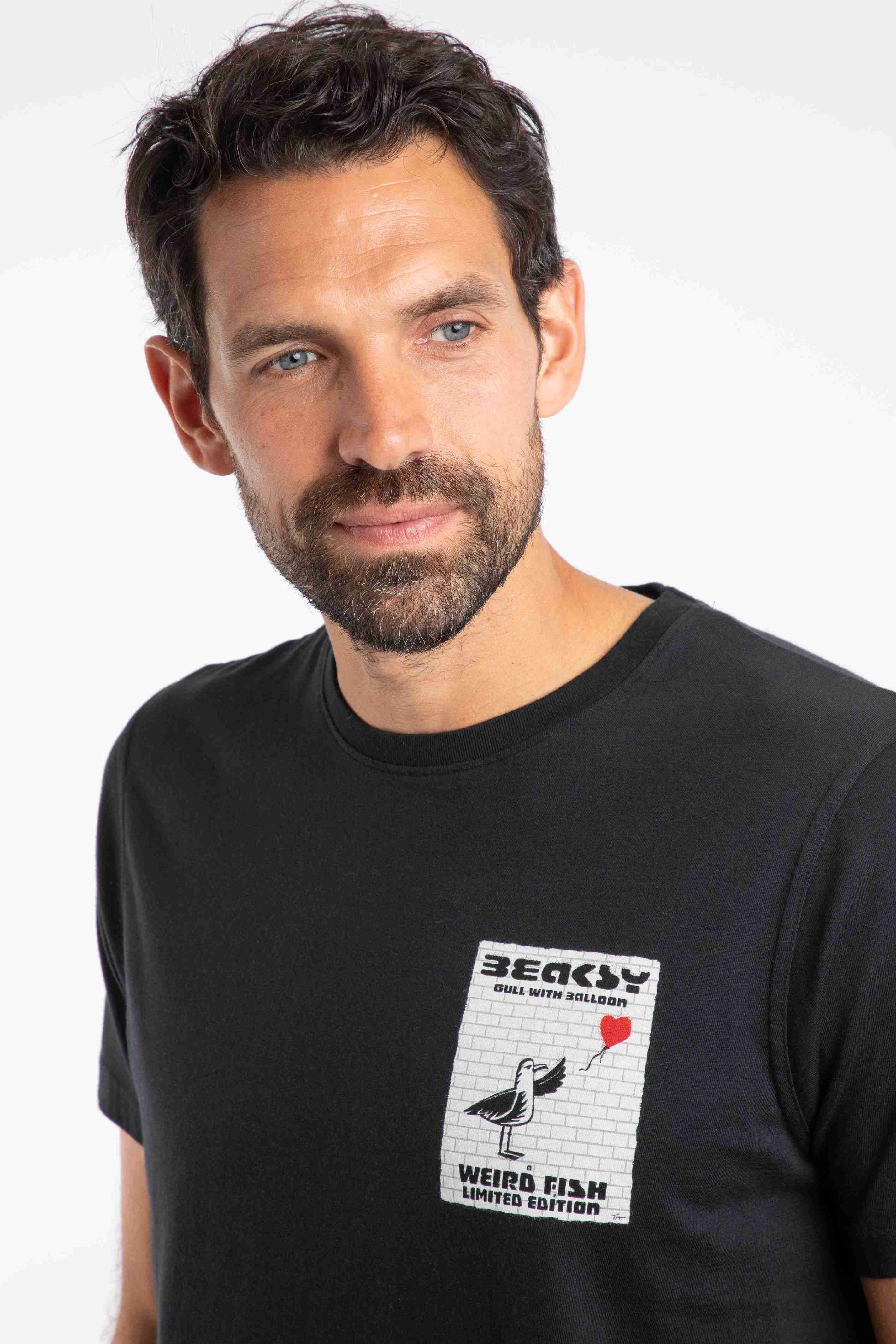 Beaksy Back Print Artist T-Shirt Black