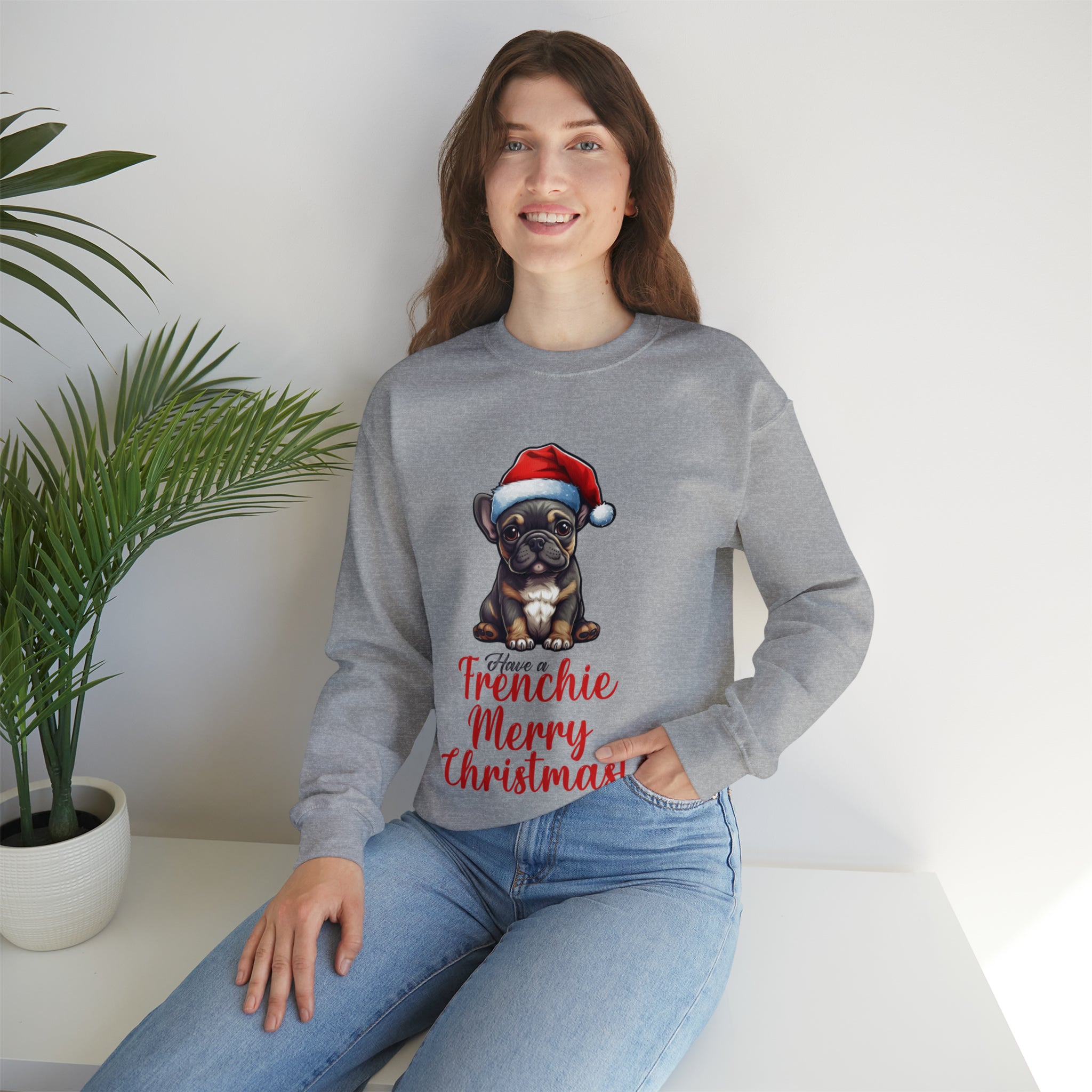 French Bulldog Merry Christmas Sweater Unisex Sweatshirt Durable Dog Item