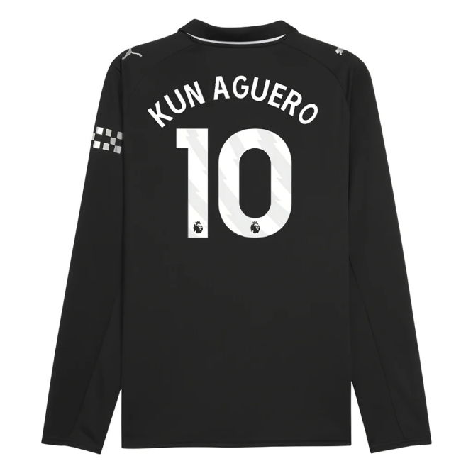Man City Away Football Shirt 2025-20 Season Kun Aguero 10 L M S