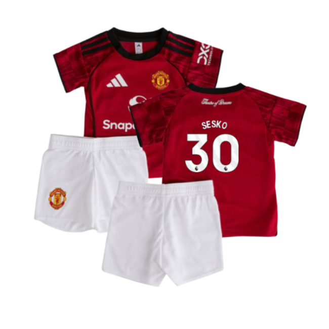 Man Utd 2025-20 Home Football Shirt with Sesko Printing M S