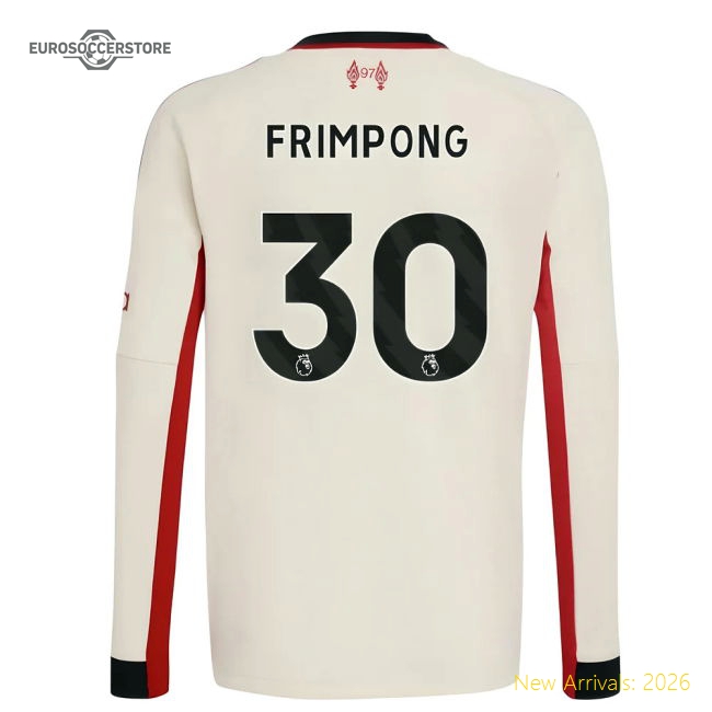 2025-2026 Liverpool Away Long Sleeve Shirt (Kids) (Frimpong 30)