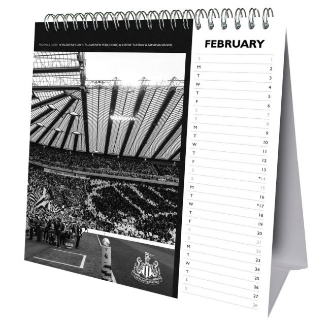 Newcastle United FC Desktop Calendar 2026