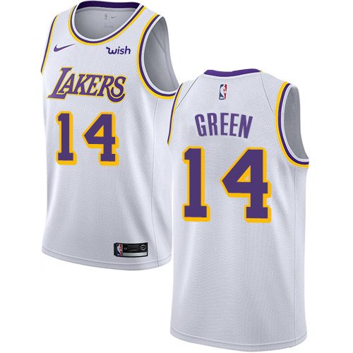 White LAL Angeles Lakers #14 Nike Jersey Basketball Jersey