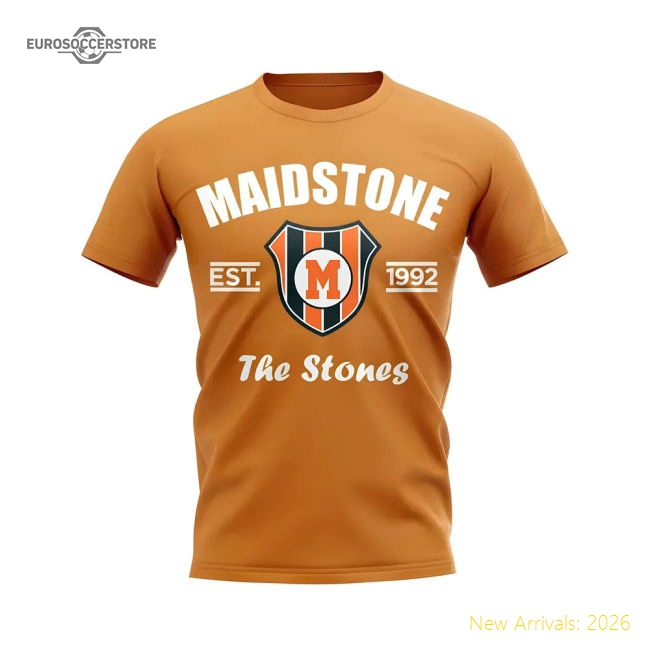 Premium Maidstone Established Football T-Shirt (Orange)