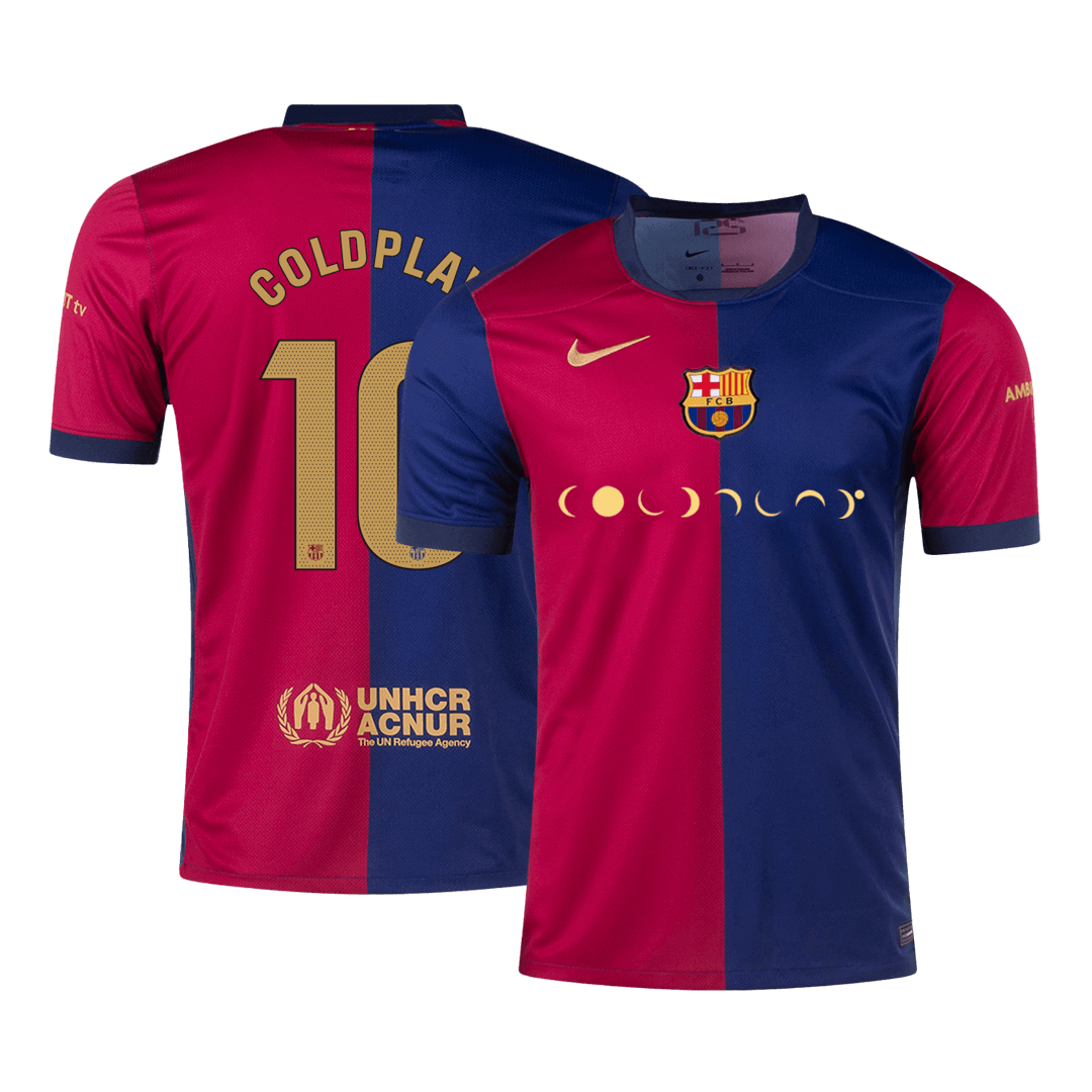 COLDPLAY #10 Barcelona Home  Soccer Jersey 2024/25 Authentic Kit