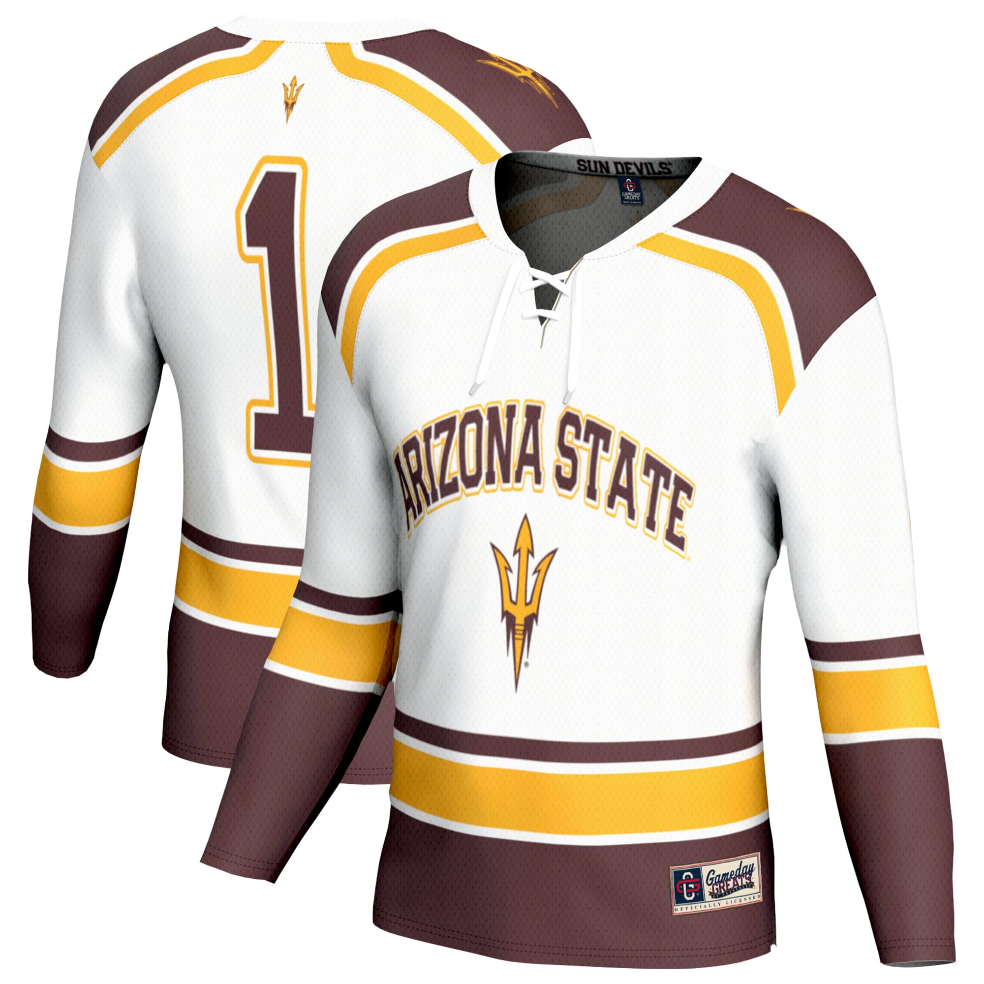 Arizona State Sun Devils GameDay Greats Youth Lightweight Hockey Fashion Jersey - White