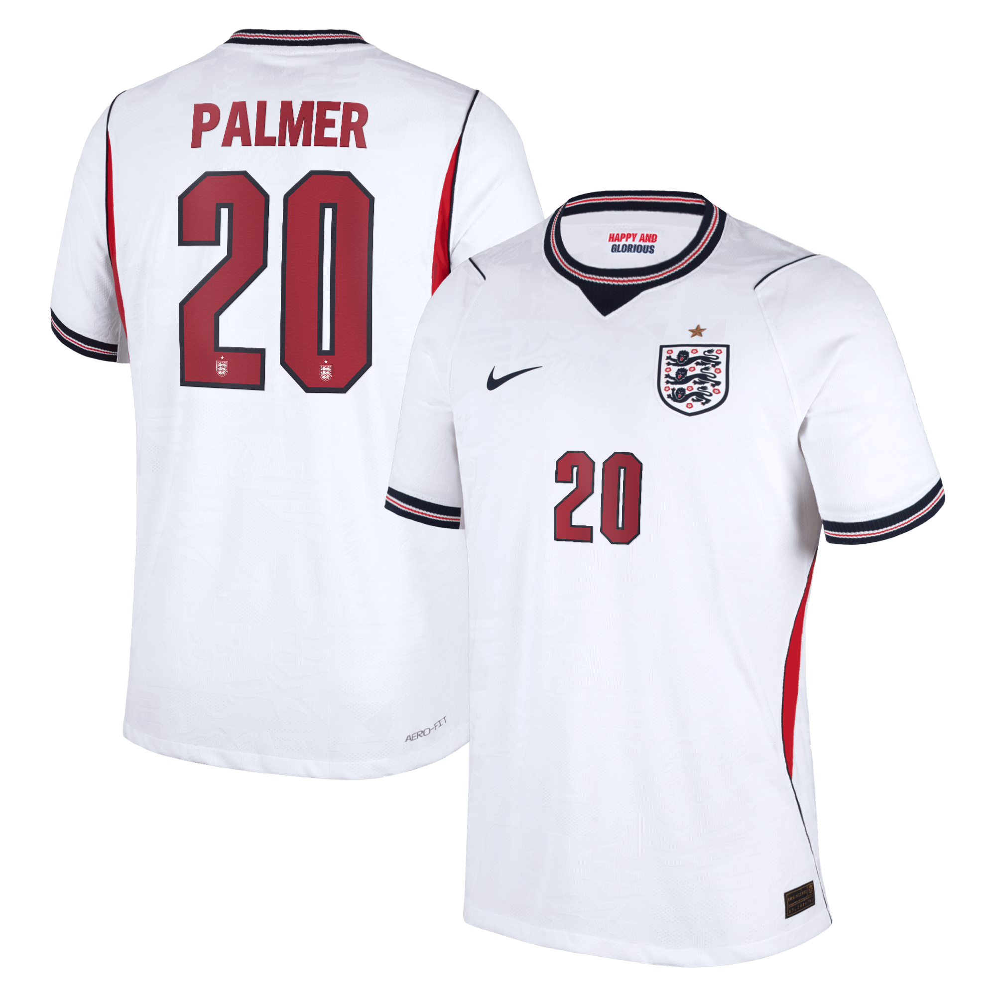 [SJH] Women's Cole Palmer England National Team 2026 Home Match Authentic Jersey - White