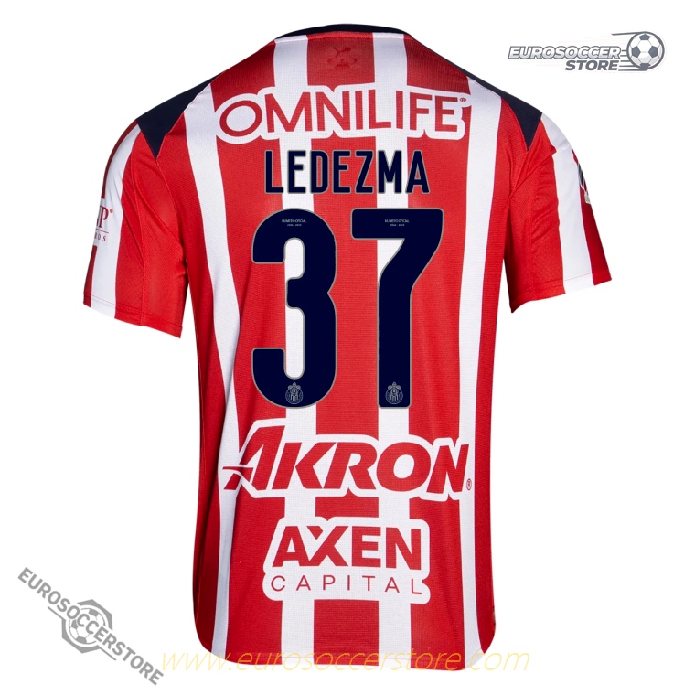 Chivas Home LEDEZMA 37 Football Jersey 25-26 Season
