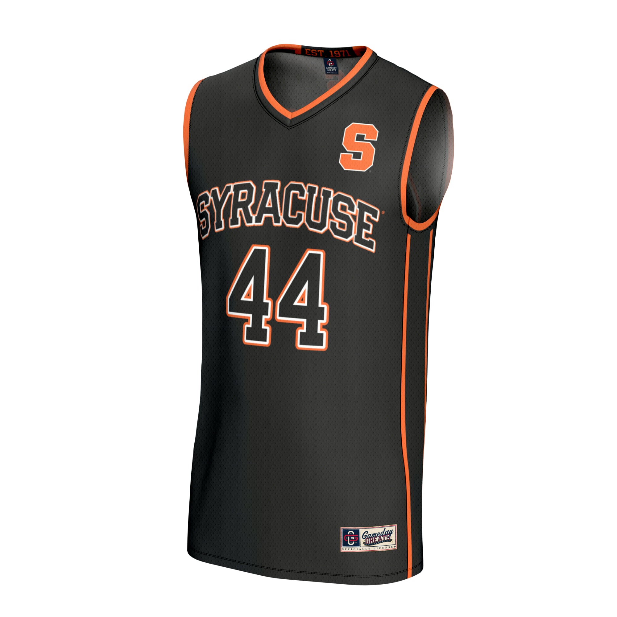 #44 Syracuse Orange GameDay Greats Unisex Lightweight Collegiate Basketball Fashion Jersey - Black