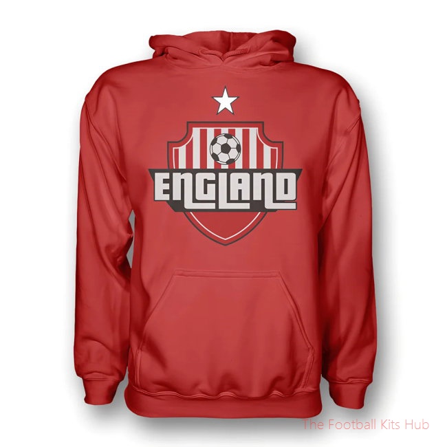 Men England Country Logo Hoody (red) UEFA Euro