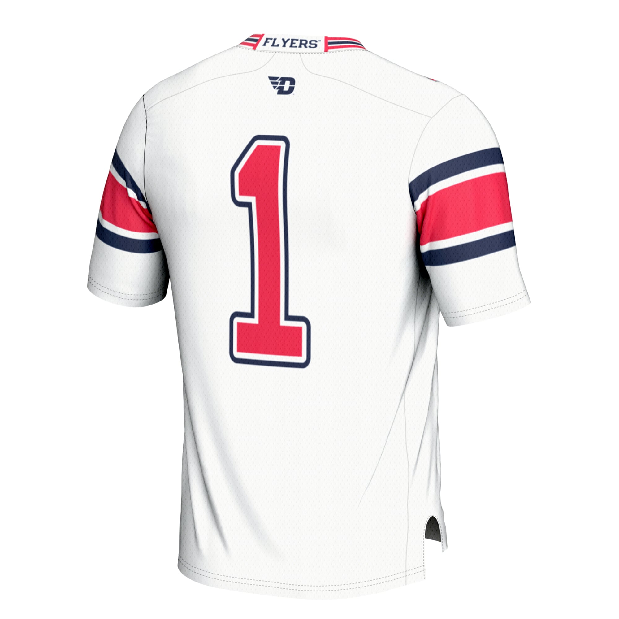 Youth #1 White Dayton Flyers Football Jersey