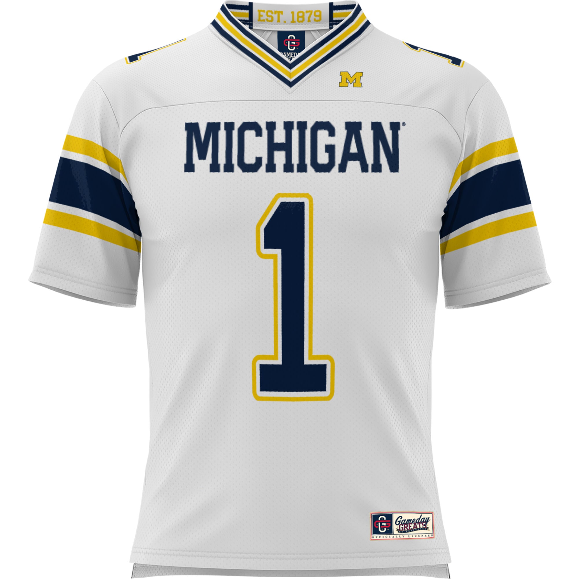 #1 Michigan Wolverines GameDay Greats Youth Football Jersey - White