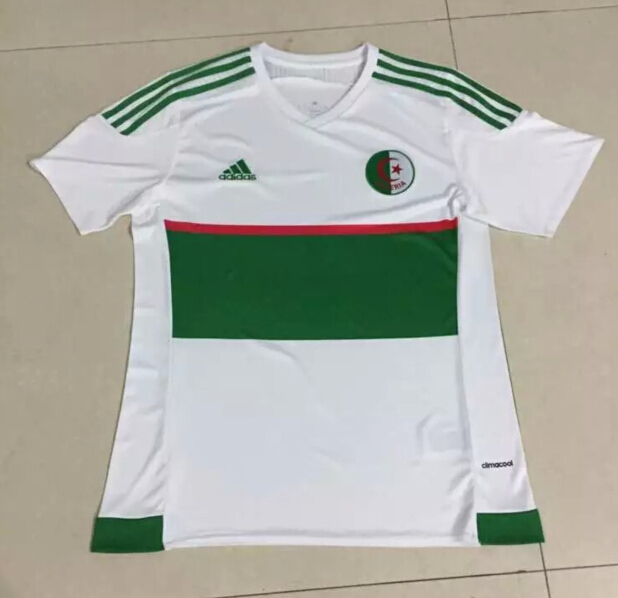 Breathable Algeria Home 2016-17 White Soccer Jersey Shirt
