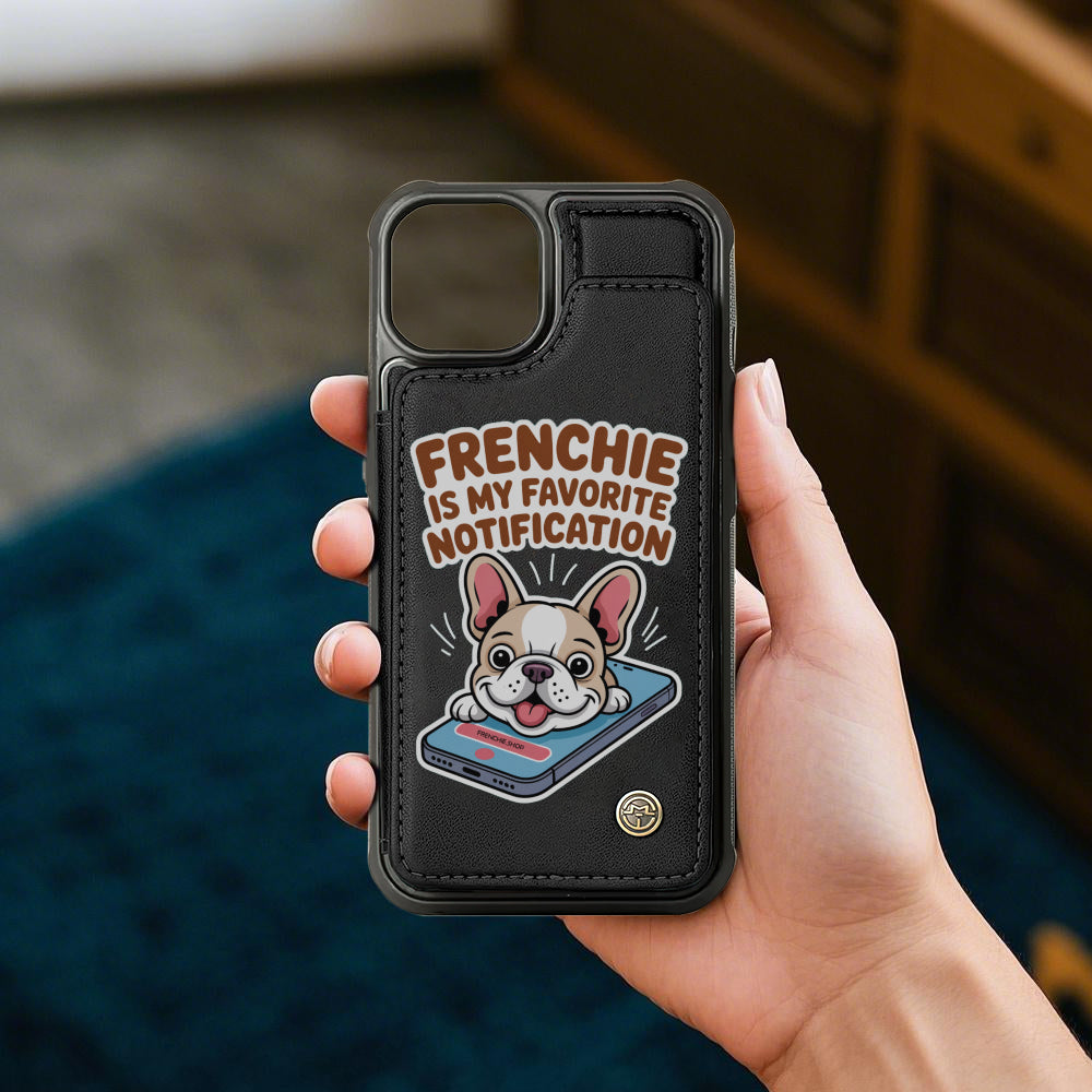 - Stylish Leather Wallet Case For For Iphone & Samsung For Frenchie Fans