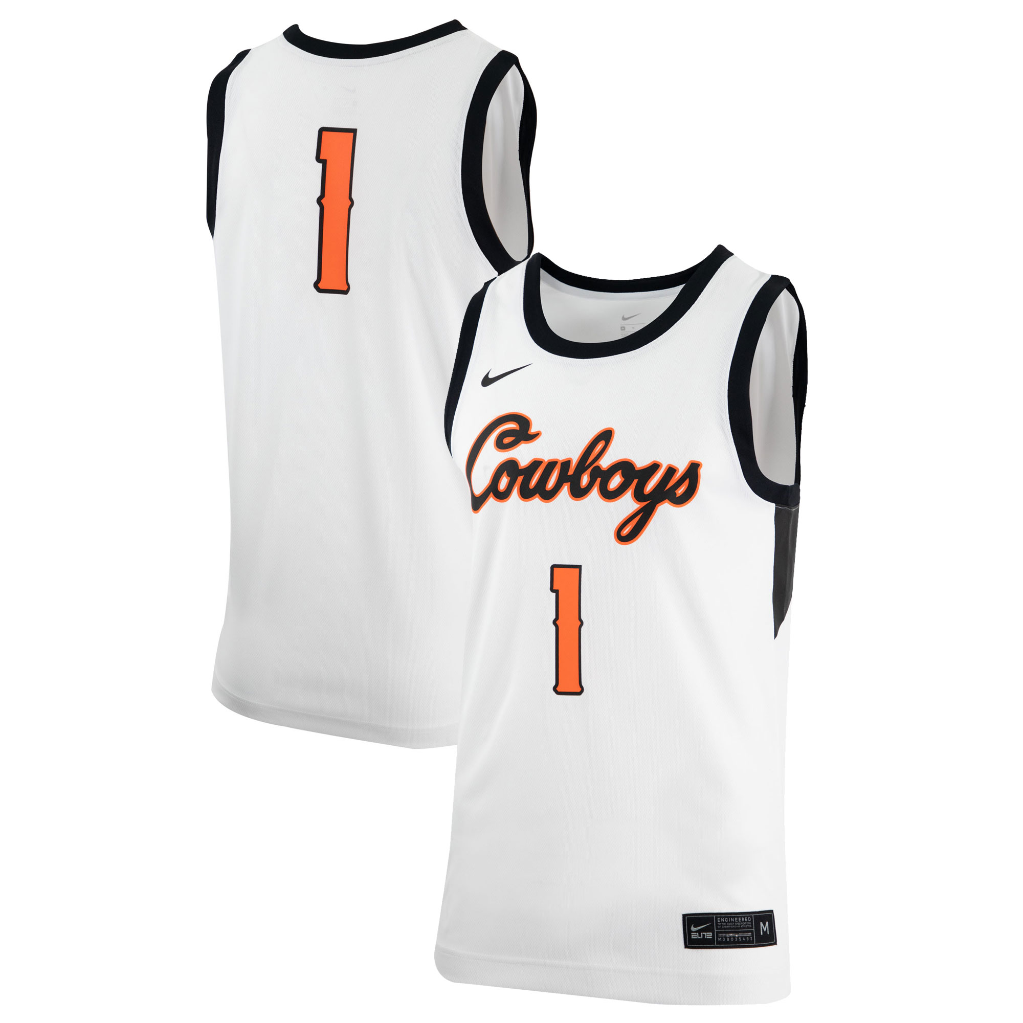 [NJP] Youth Oklahoma State Cowboys Retro Replica Basketball Jersey - White