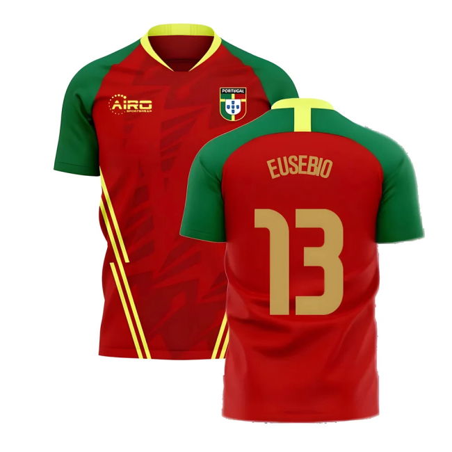 EUSEBIO 13 Portugal National Team Pro Level Home Player Jersey
