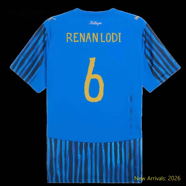 2025-2026 Football Team Kids Non-toxic Jersey Renan Lodi Puma Drycell