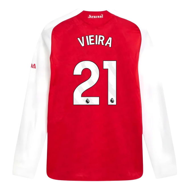 2025 Edition Arsenal Home Soccer Jersey 2025-2026 (Vieira 21) (1)