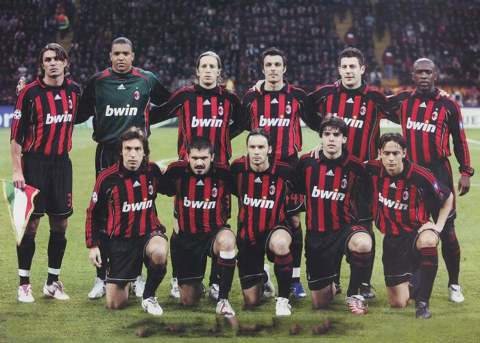 Match Quality AC Milan Home 0607 Retro Long Sleeve Jersey