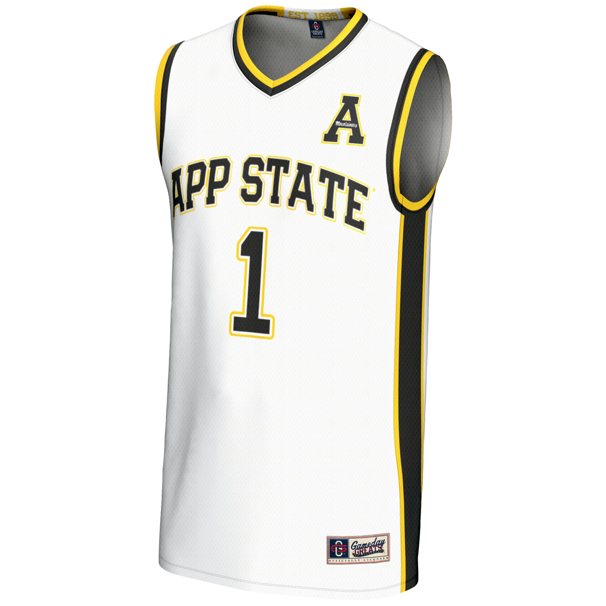 [NJP] Appalachian State Mountaineers GameDay Greats Unisex Lightweight Basketball Jersey - White