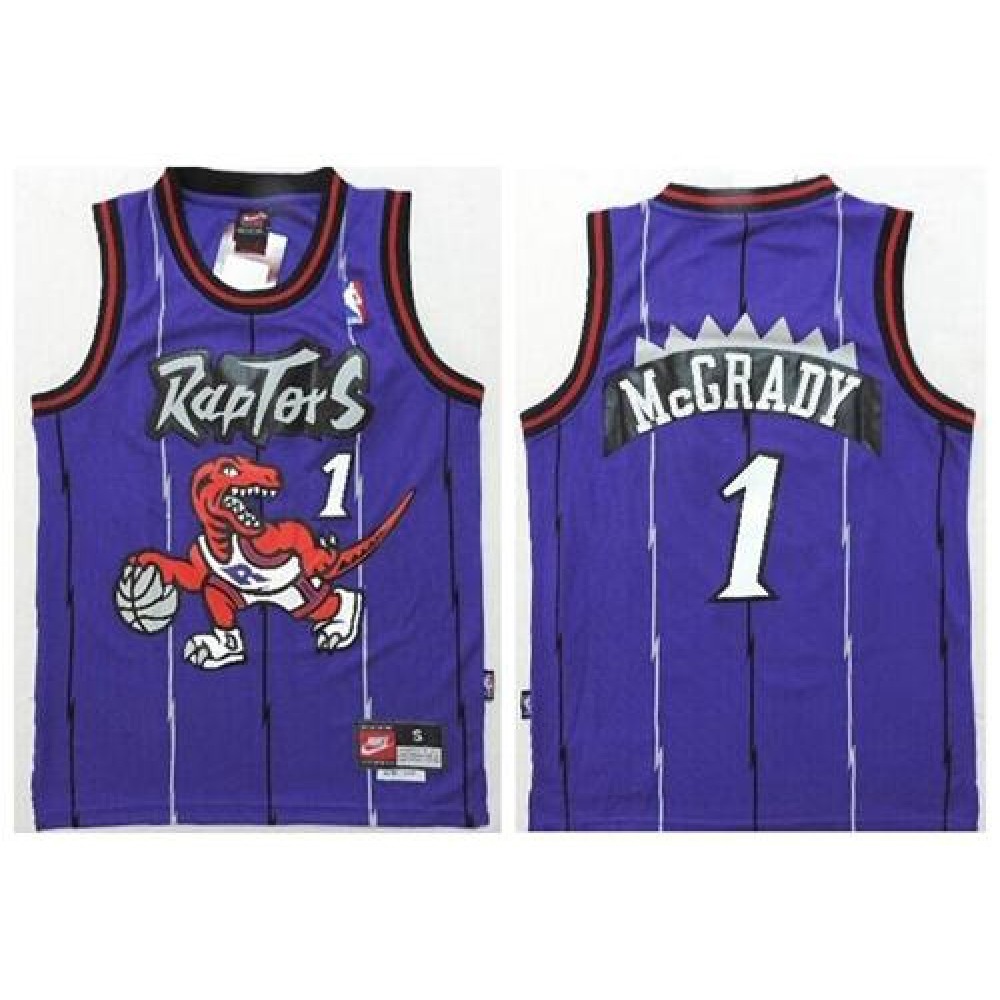 Fan Favorite Top-Grade Men's TOR #1 Tracy Purple Basketball Jersey
