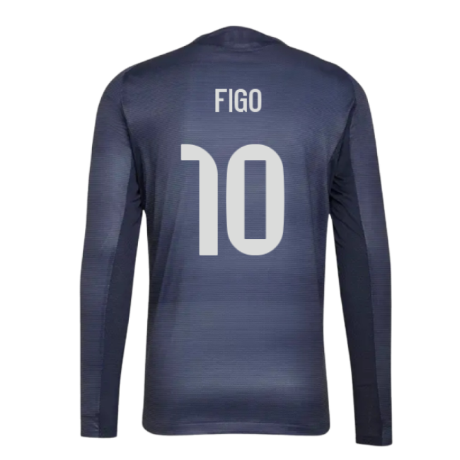 Superior 2025-2026 Real Madrid Long Sleeve Road Jersey (figo 10)