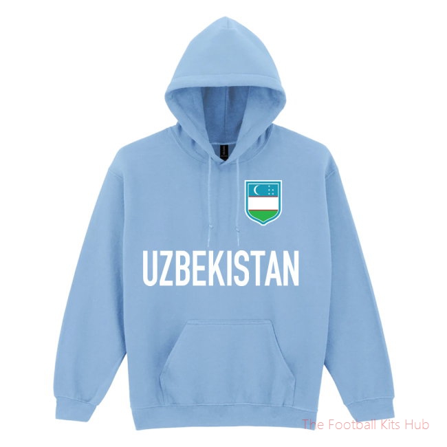 Uzbekistan National Team Text Hoodie (Sky Blue)