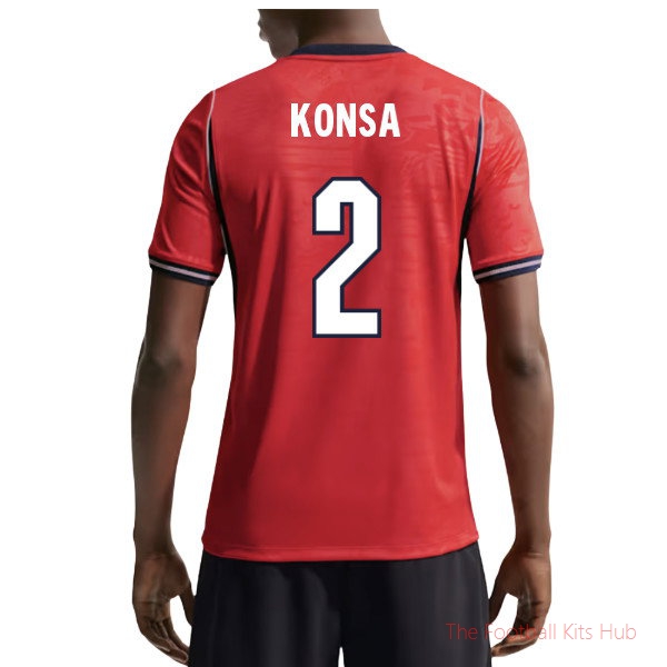 England 2026-2027 Away Shirt Konsa #2 International Football Kit