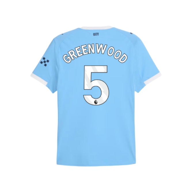 Top Tier Official Football Man City Authentic Home Shirt Greenwood...