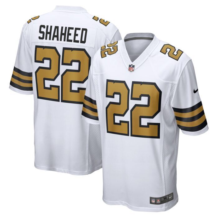 Men's New Orleans Saints Rashid Shaheed Nike White Alterna...
