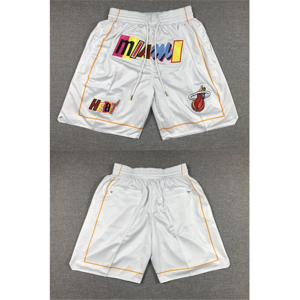 Men's Miami Heat 2022/23 White City Edition Shorts (Run Small)
