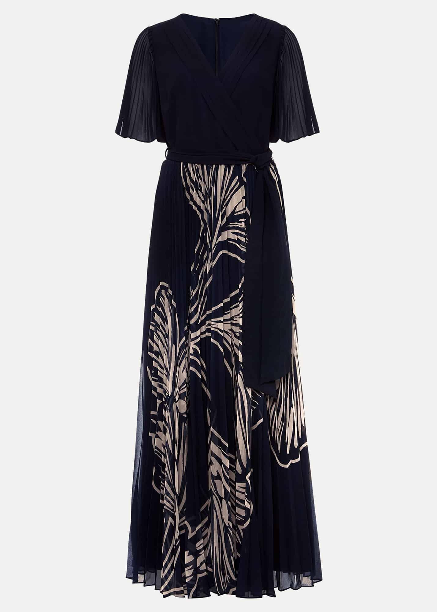 Petite Abigail Printed Pleat Midaxi Dress