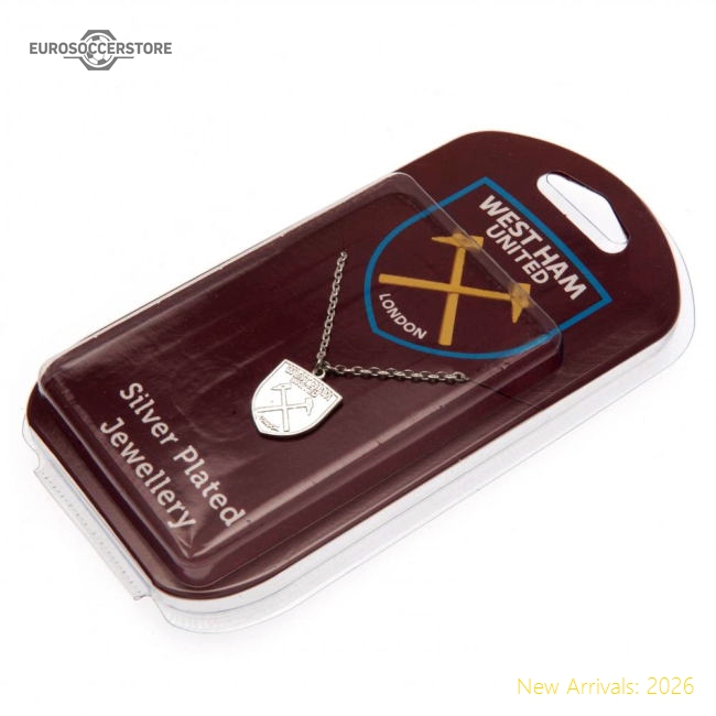 Official West Ham United Fc Silver Plated Pendant & Chain Xl