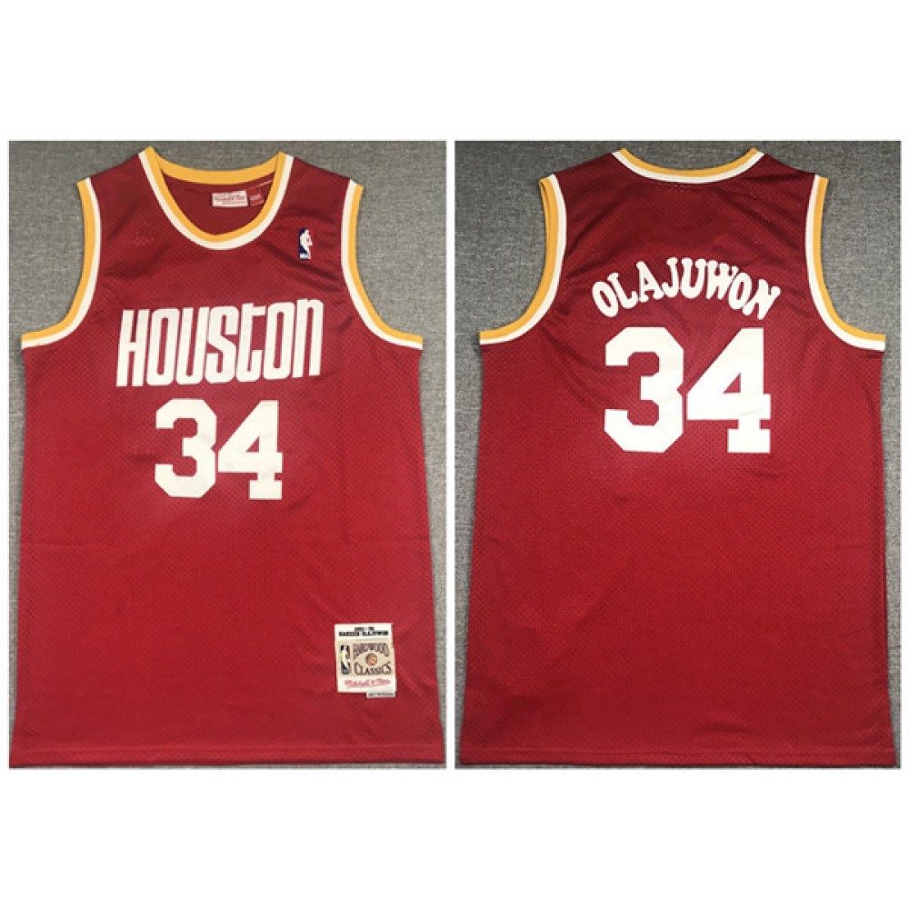 Limited Edition Houston Rockets 34 Red Jersey - - NBA Collection