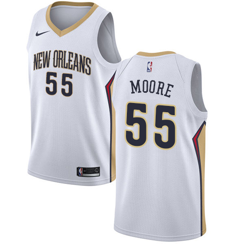 White NOP Orleans Pelicans #55 Nike Jersey Basketball Jersey