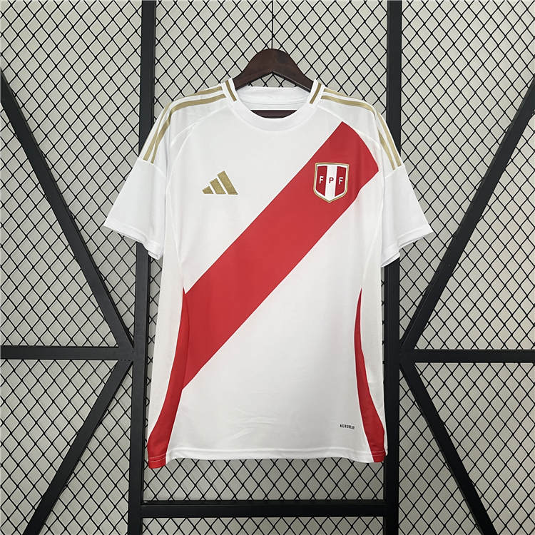 Performance Driven Peru Copa America 2024 Home White Soccer Jersey