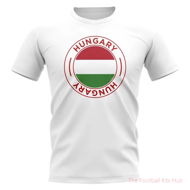 Hungary Football Badge T-Shirt (White)