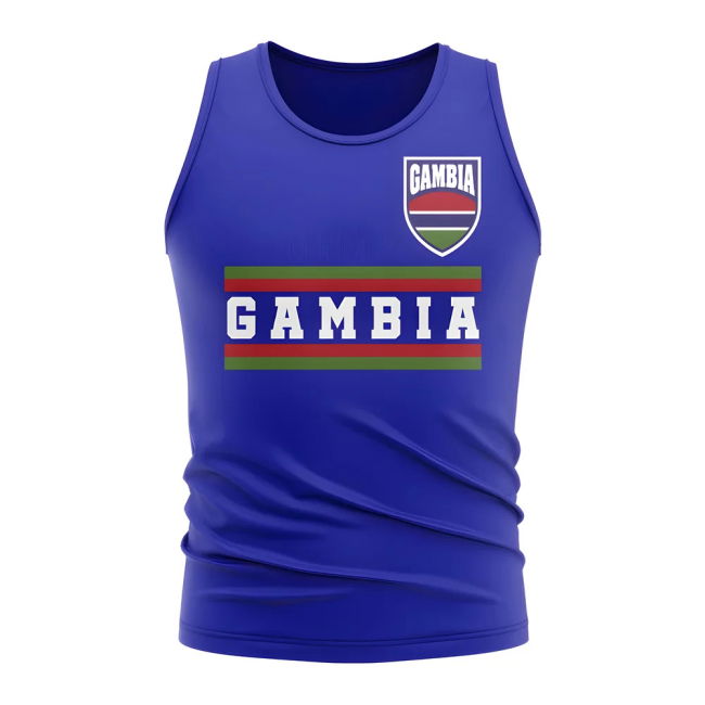 Elite Gambia Core Football Country Sleeveless Tee (Royal)