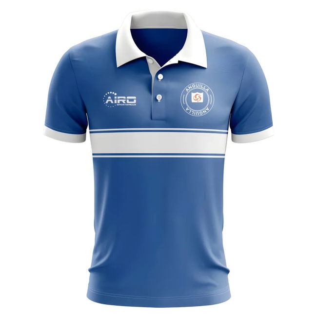 Performance-Driven Anguila Concept Stripe Polo Shirt (Blue)