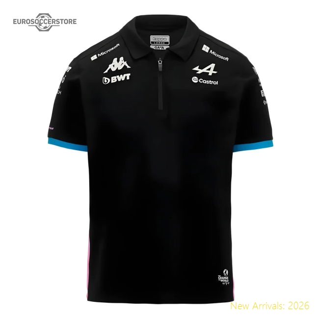 2024 Alpine BWT Team Polo Shirt (Black) - Kids