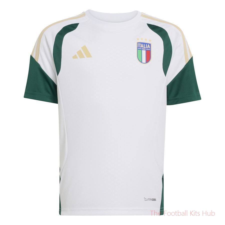 Italy Training T-Shirt Tiro 26 - White/Core Green Kids