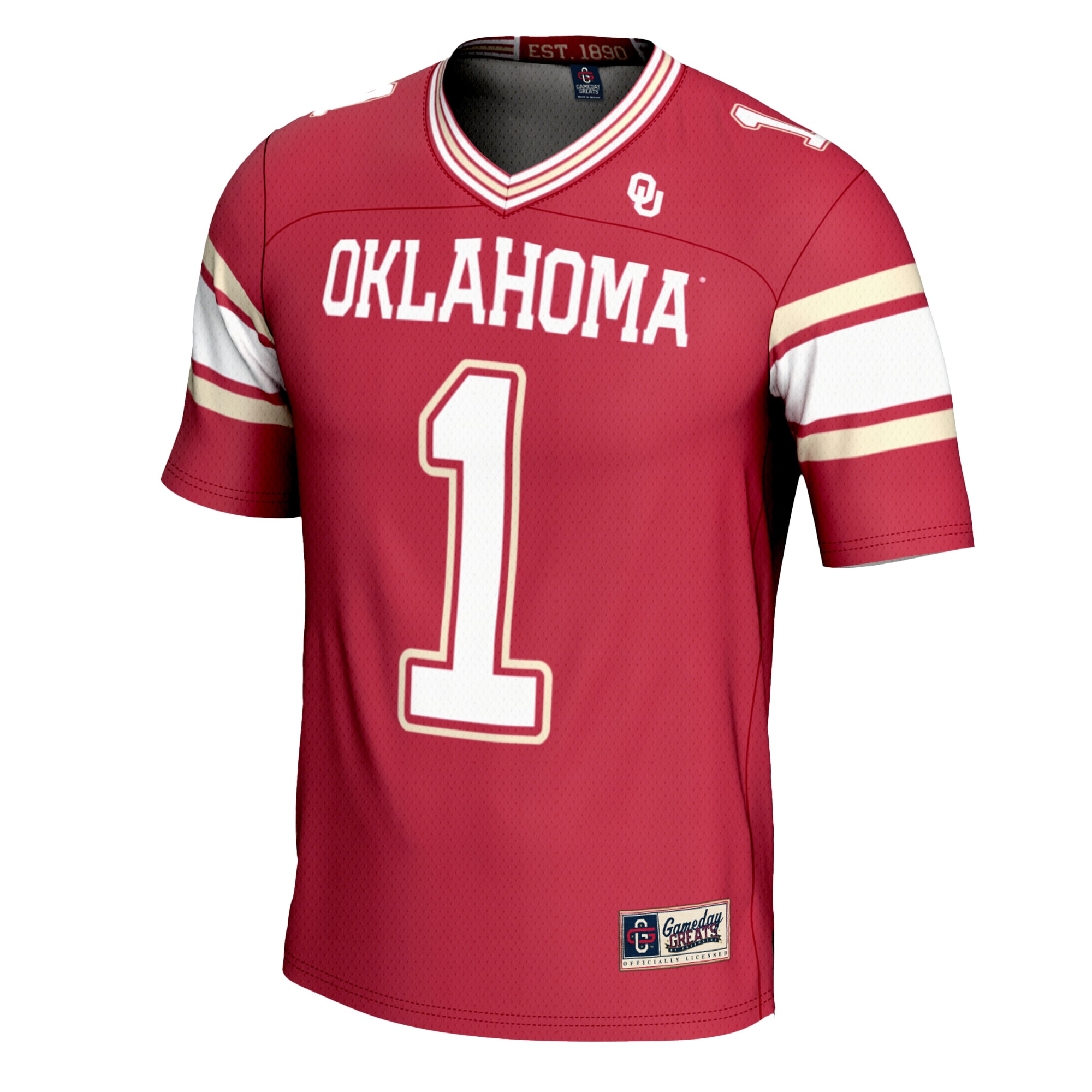 [DDG] Oklahoma Sooners GameDay Greats Football Jersey - Crimson