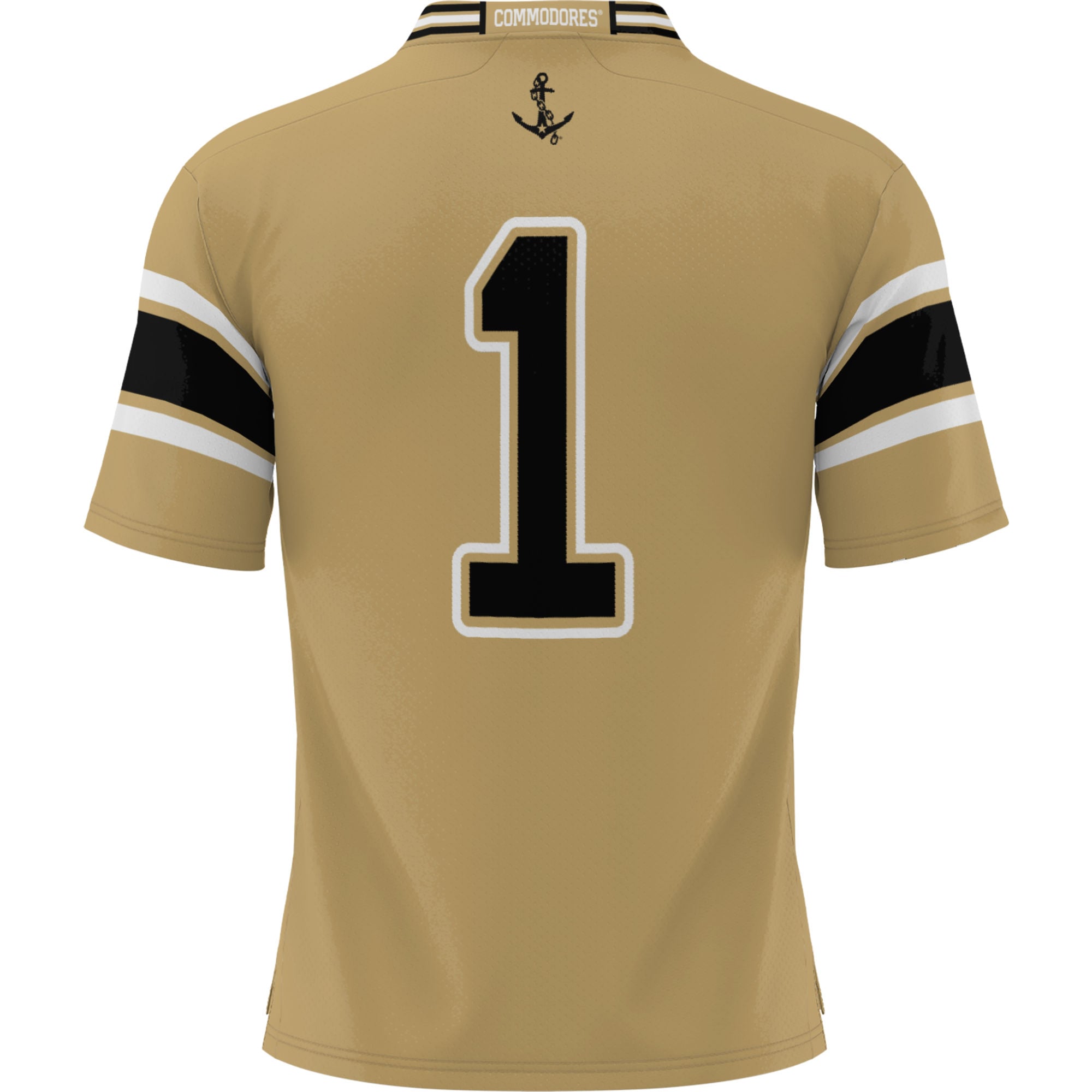 Men's #1 Gold Vanderbilt Commodores Football Jersey