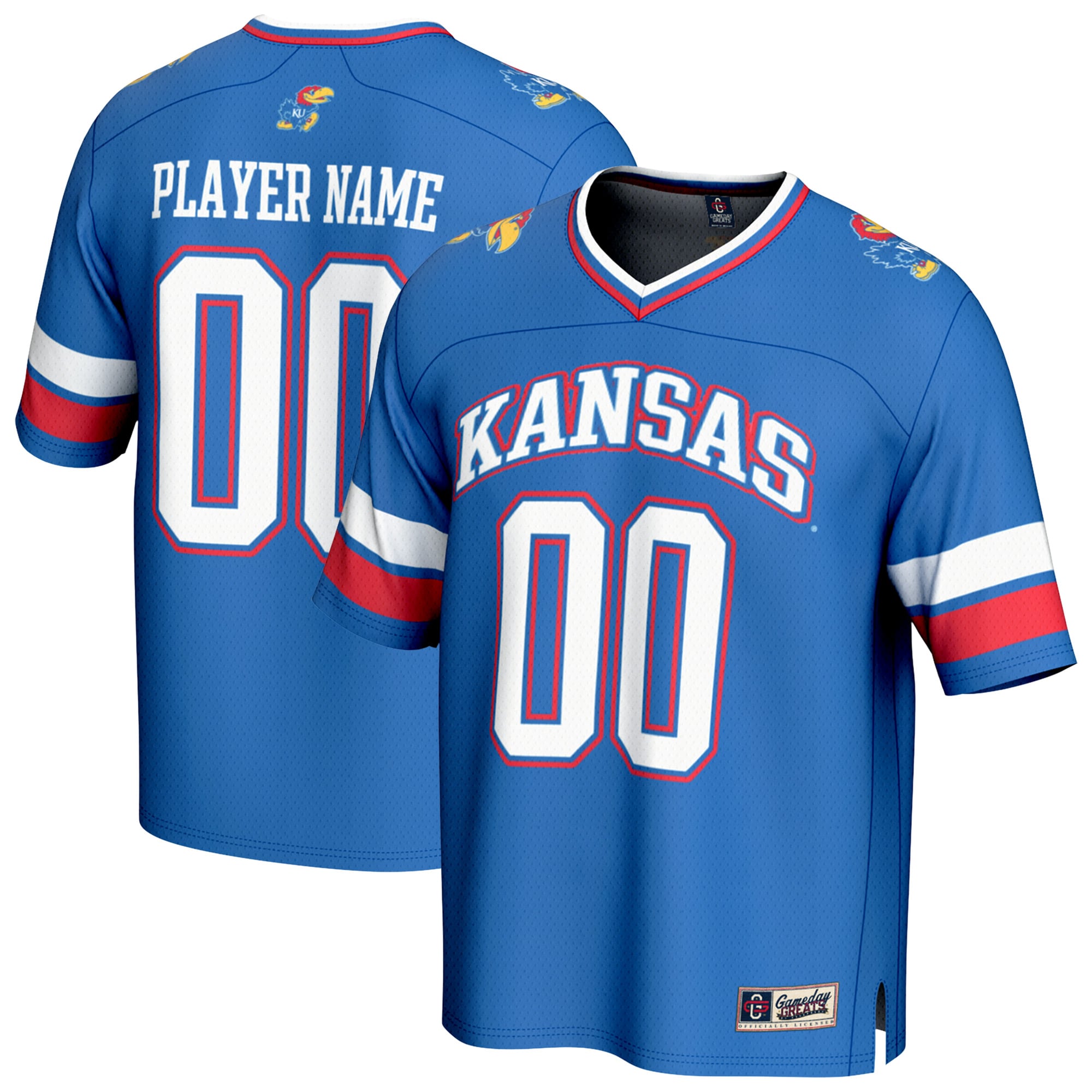 Kansas Jayhawks GameDay Greats Youth NIL Pick-A-Player Football Fashion 2026 Season Football Jersey - Royal