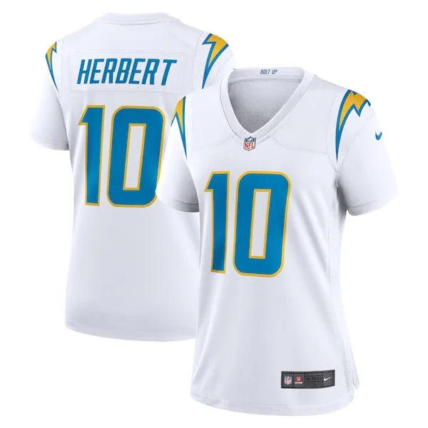 None Justin Herbert Game Jersey - White | NFL Player Jersey | NFL Foot