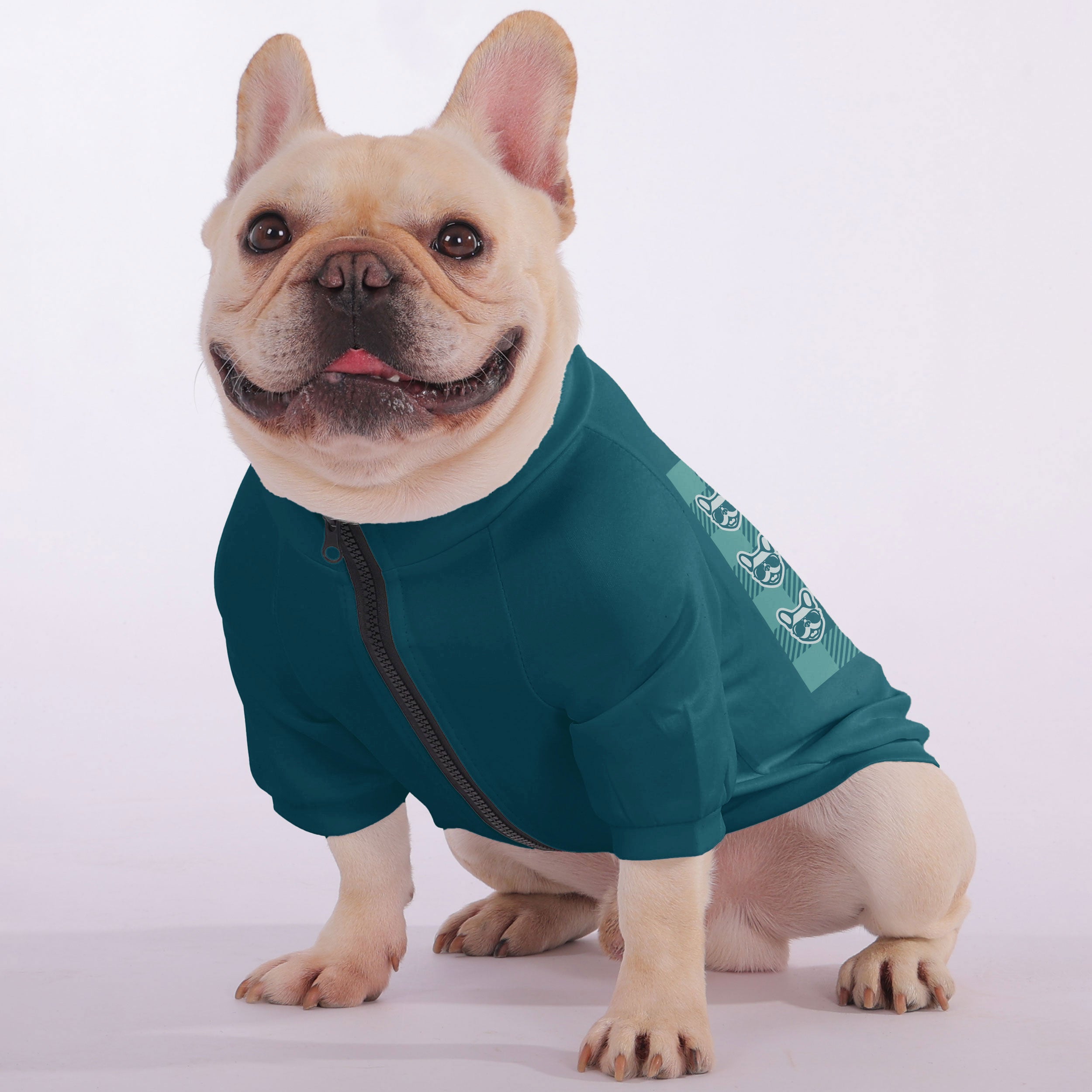 Premium Nipsey - Snuggly Zip-up Sweatshirt For French Bulldogs for Ca...