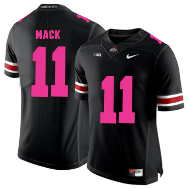 Men's OSU Buckeyes Black 2018 authentic Austin Mack #11 embroidered