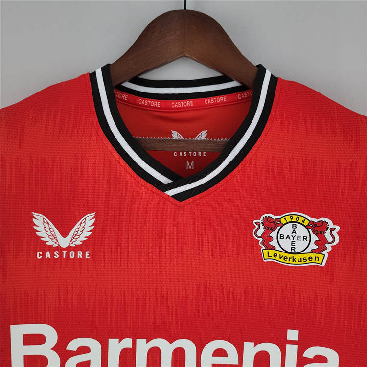 Bayer Leverkusen 2223 Home Red Soccer Jersey Football Shirt -