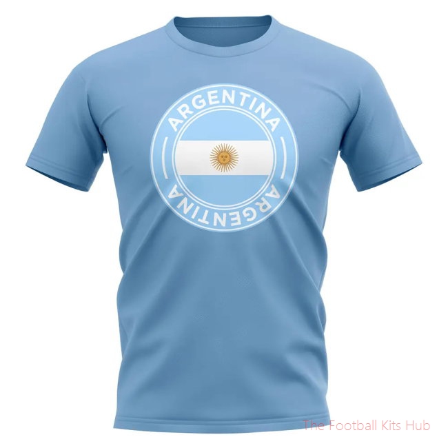 Argentina Football Badge T-Shirt (Sky)